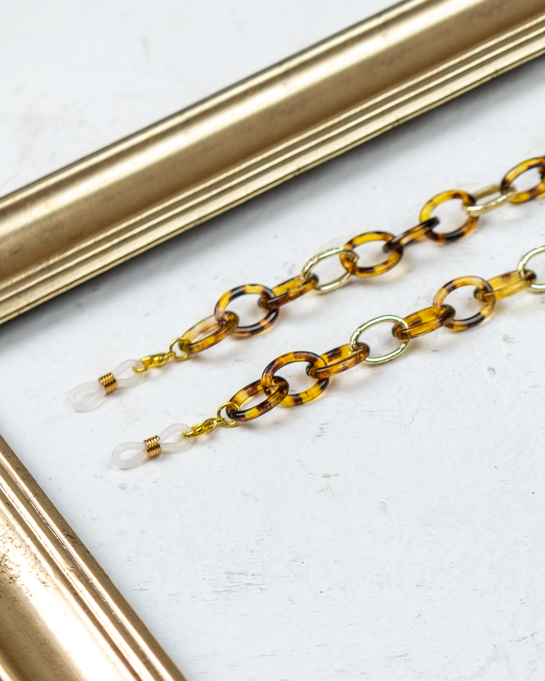 Catena ovale resina e alluminio (CAT.R11 oro)