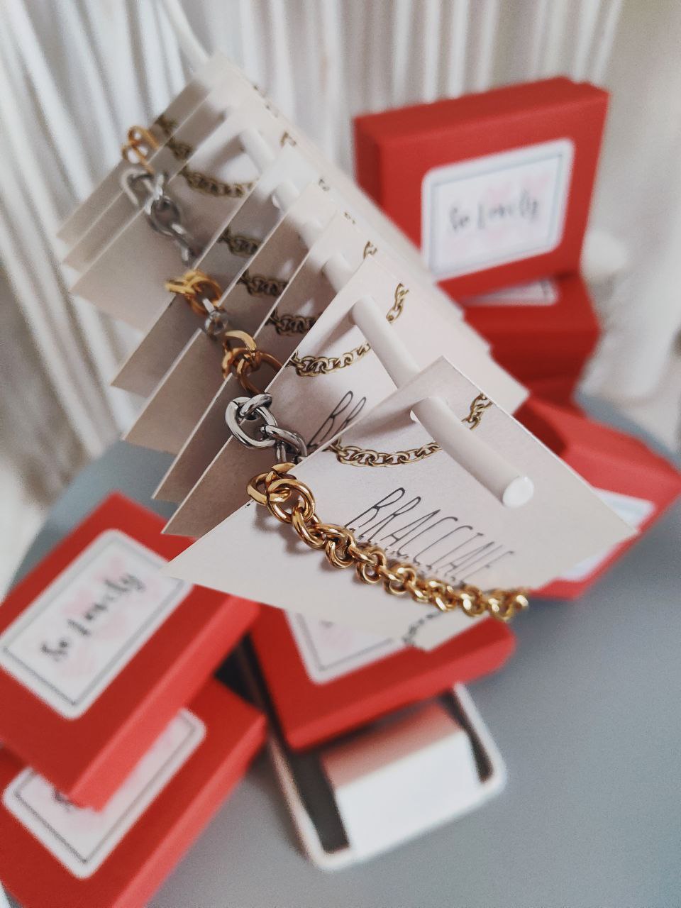 Bracciale catena rettangolare oro