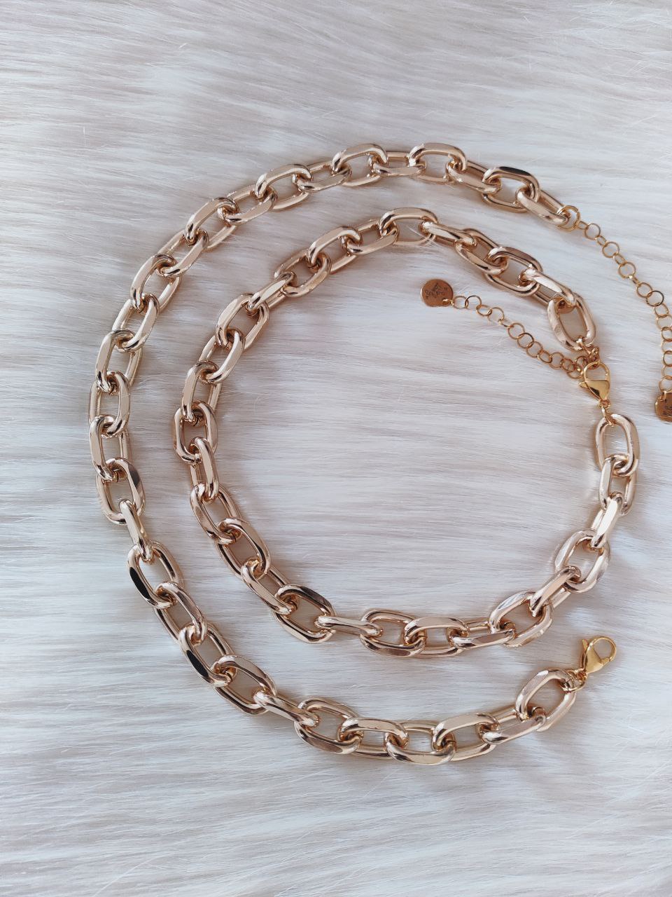 Collana catena ovale oro