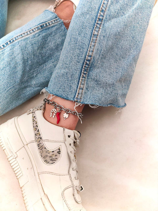 Cavigliera ciondoli portafortuna