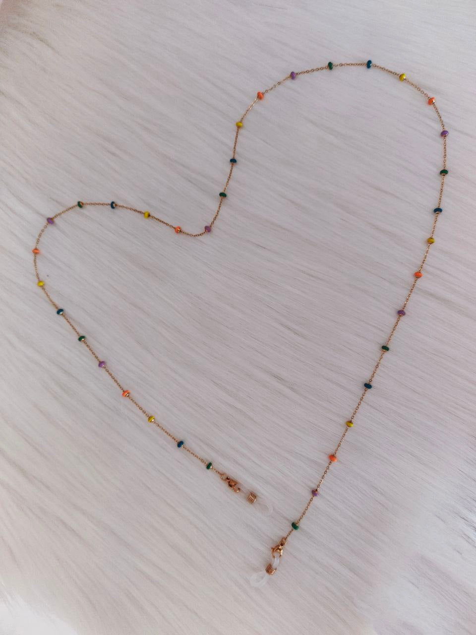 Catenella per occhiali rosario multicolor AC.09 multicolor