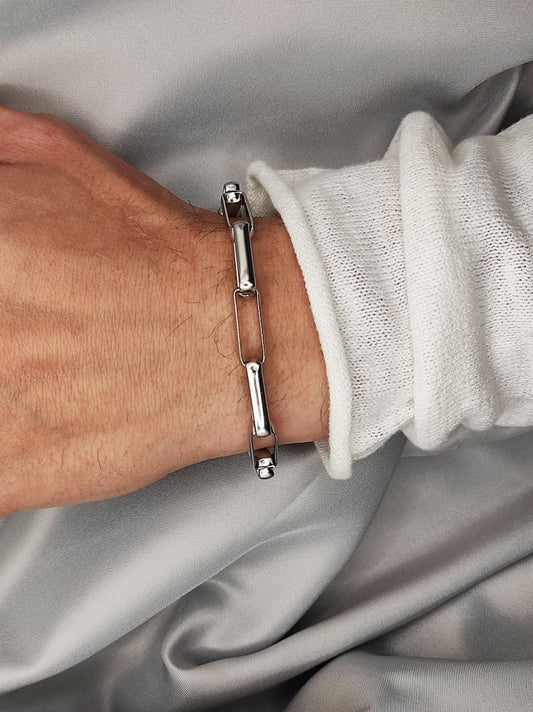 Bracciale catena rettangolare