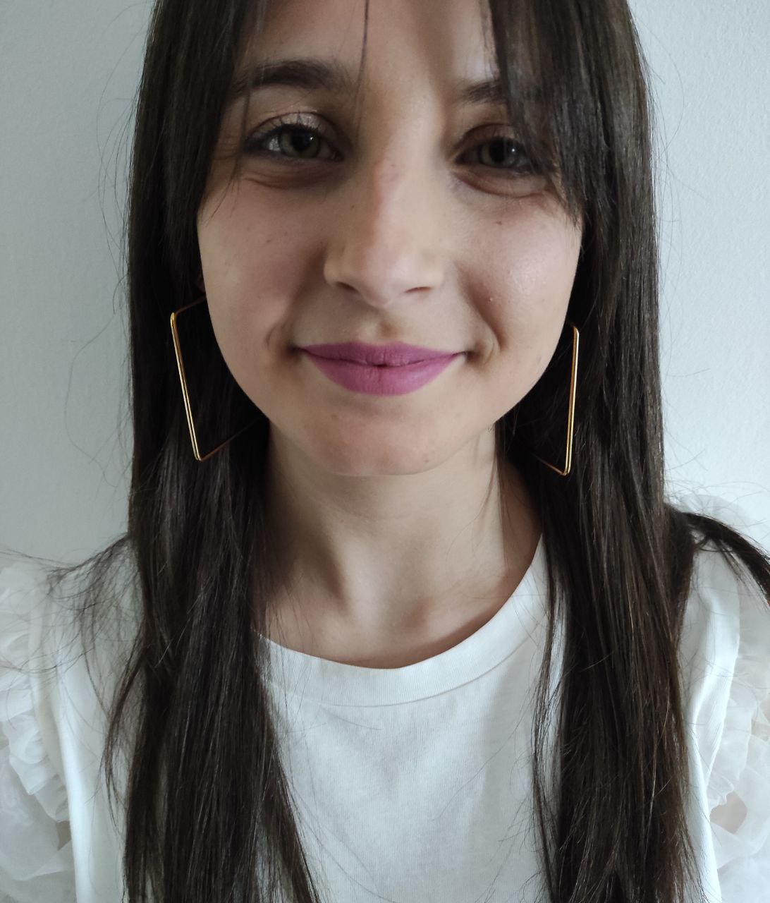Orecchini Quadrati Donna Geometrici Con Lettera - Argento Anallergici, Gioielli Moda Per Donne E Ragazze - 3