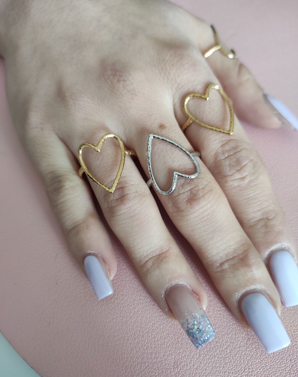 Anello cuore grande oro