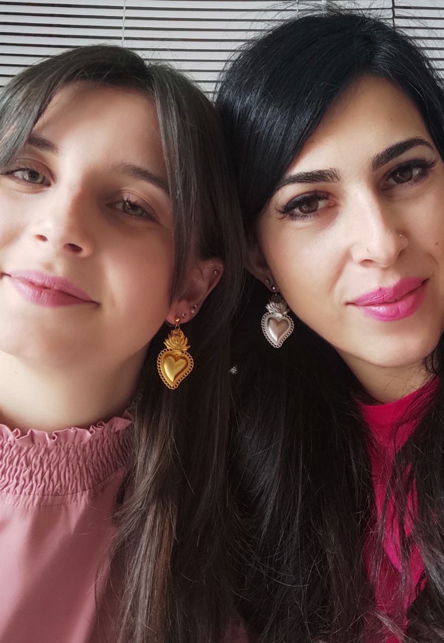 Orecchini cuore sacro oro