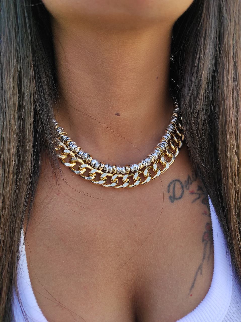 Collana catena grumetta oro