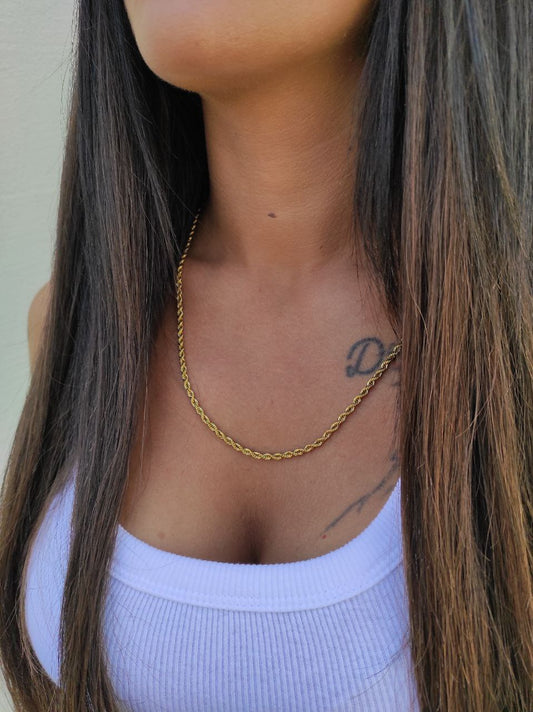 Collana torciglione oro ( spessore 3 mm )