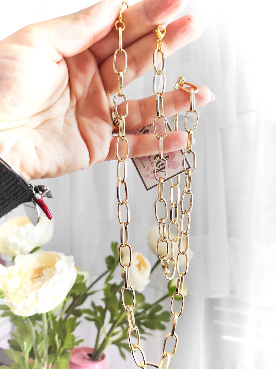 Emoshayoga Catena Di Strass Fai Da Te Ovale Con Strass, 1 M, Tagliabile, Con Zirconia Cubica, Per Abbigliamento E Scarpe