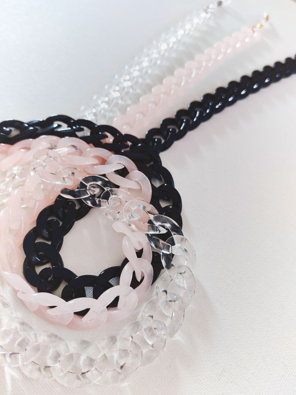 Bysonglezai Collana Donna Ciondolo Catena Regalo Necklace Punk Grandi Collane A Catena Grossa Per Le Donne Hip Hop Catene A Maglie Nere Collana Lunga Style1 - Foto 8