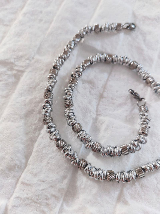 Bracciale nodini e pepite striate