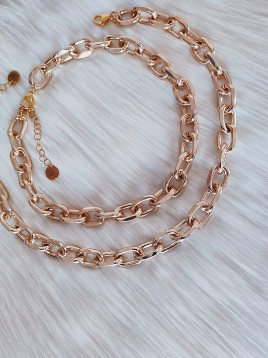 Collana catena ovale oro