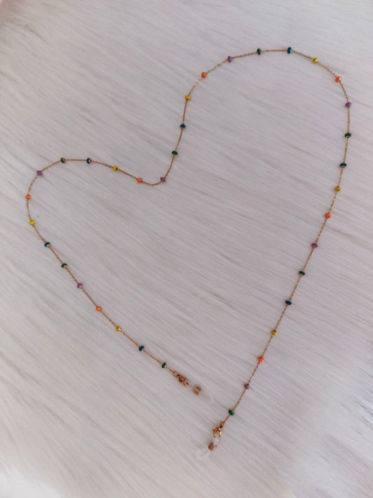 Catenella per occhiali rosario multicolor  AC.09 multicolor