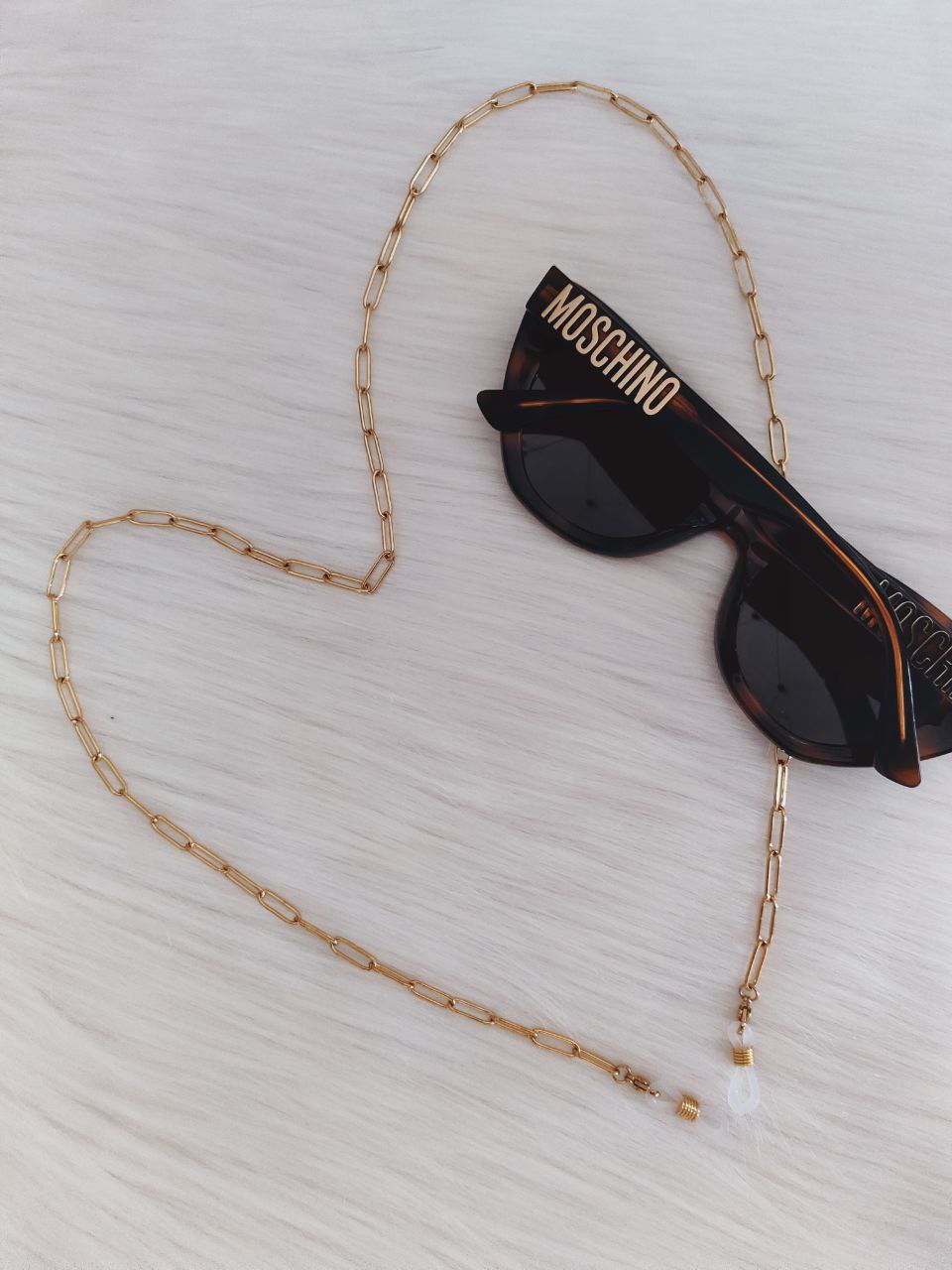 Catenella per occhiali ovale in acciaio AC.03