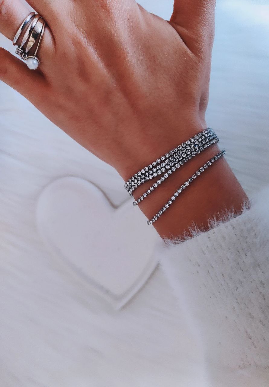 Bracciale tennis argento