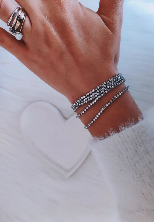 Bracciale tennis argento