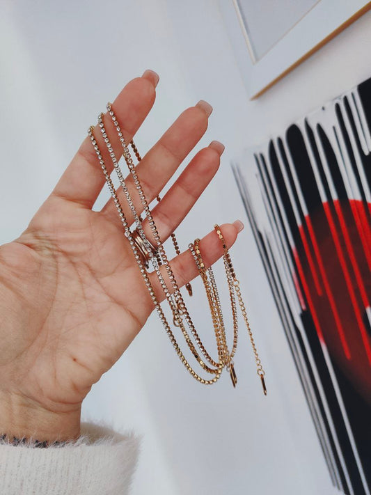 Collana tennis oro