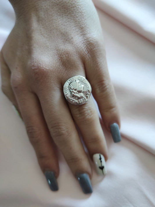 Anello moneta argento