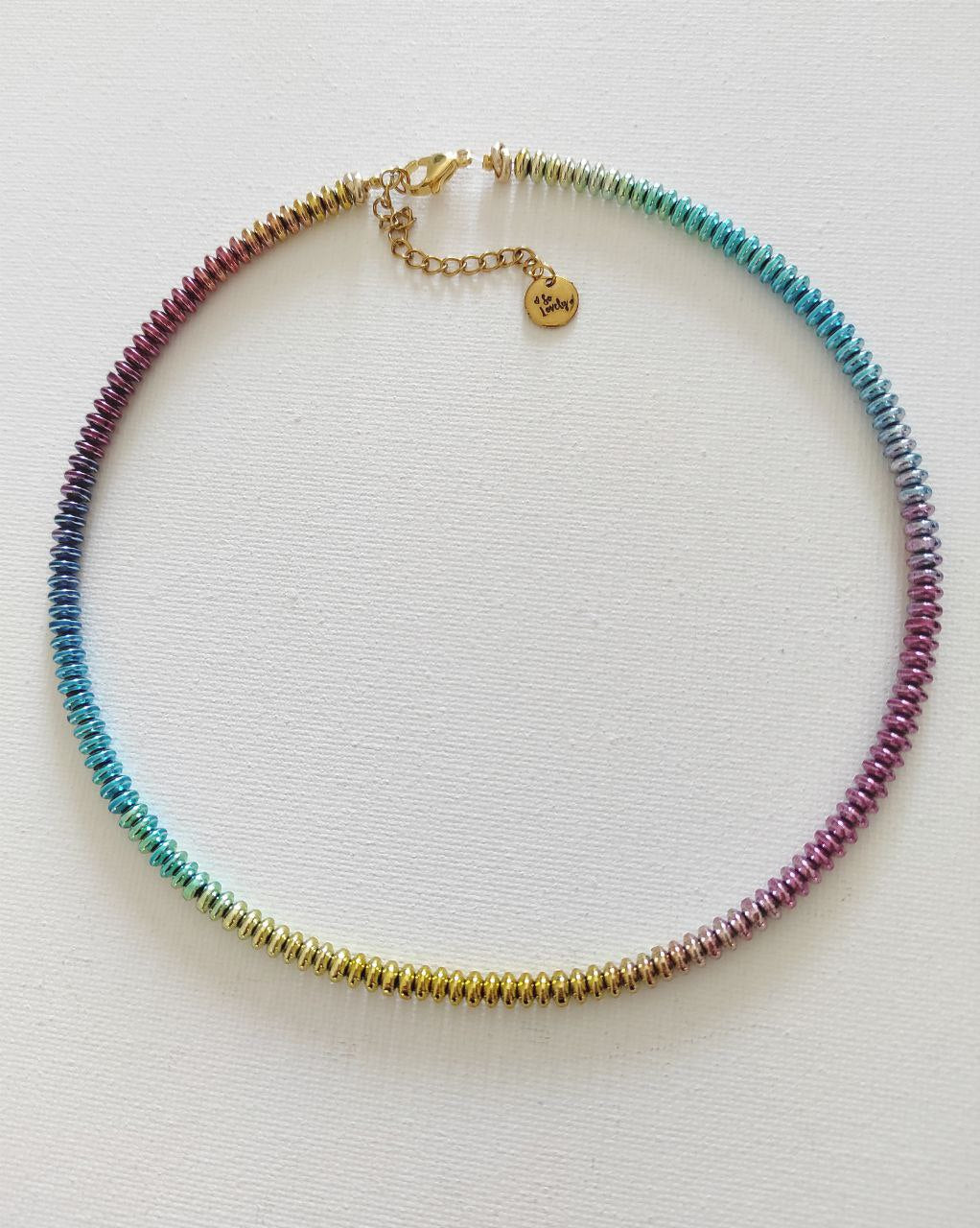 Collana dischi multicolor