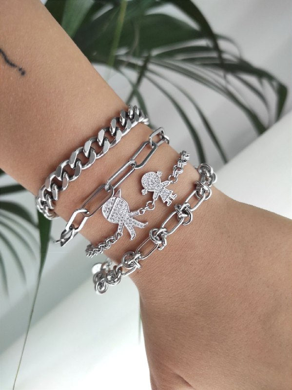 Bracciale intrigo argento